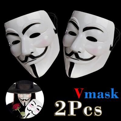 Маска для лица на Хэллоуин, 2 шт. Необычное платье? Анонимный хакер V for Vendetta Game Master