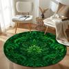Elegant Round Forest Multicolor Accent Rug, Non-Slip Floor Mat for Family Room