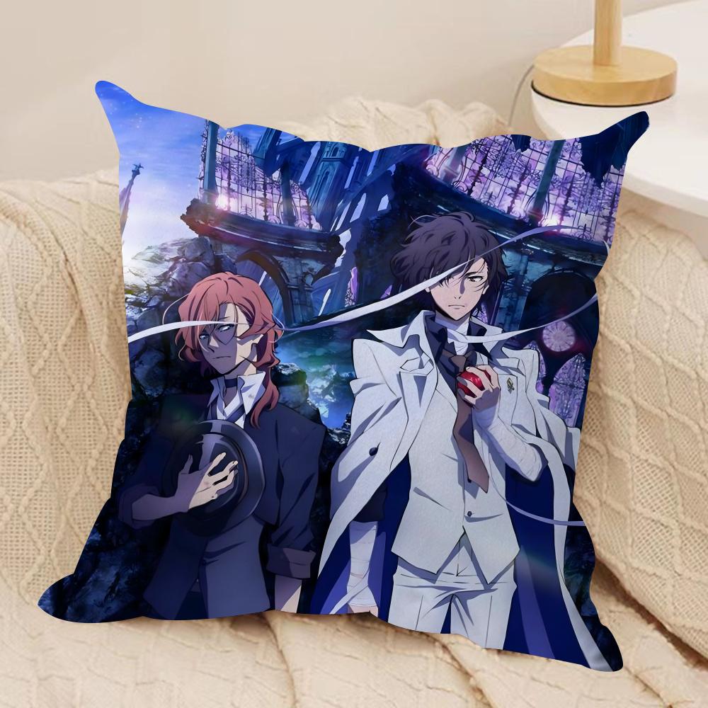 B-BunGo S-Stray Dogs Наволочка Мягкая Плюшевая Ткань Двусторонняя Печать Чехол на Подушку для Дивана Для Всех Сезонов Декор Дома Подарок