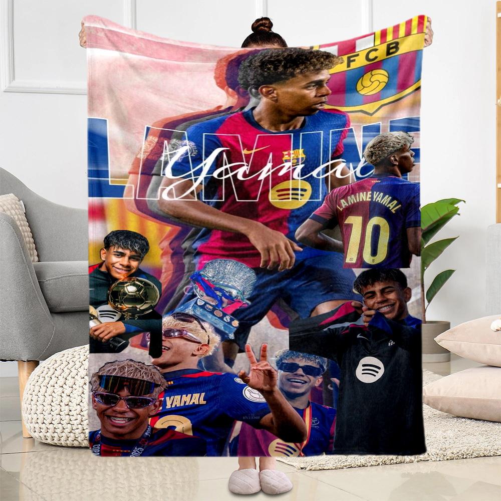 Lamine Yamal's Lamine Yamal Celebration Blanket Warmthful Decor Perfect for Picnics Office Chair Chair for All Occasions Digital Print