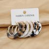 Leopard Print Drop Dangle Earring Round Big Circle Earring New Ear Studs  Jewelry