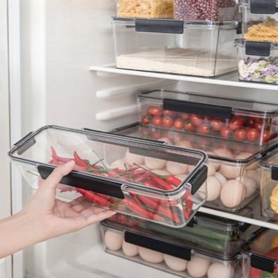 Прозрачный контейнер для хранения продуктов, овощей и фруктов в холодильнике, герметичный контейнер для хранения лапши, бытовой кухонный контейнер для сохранения свежести