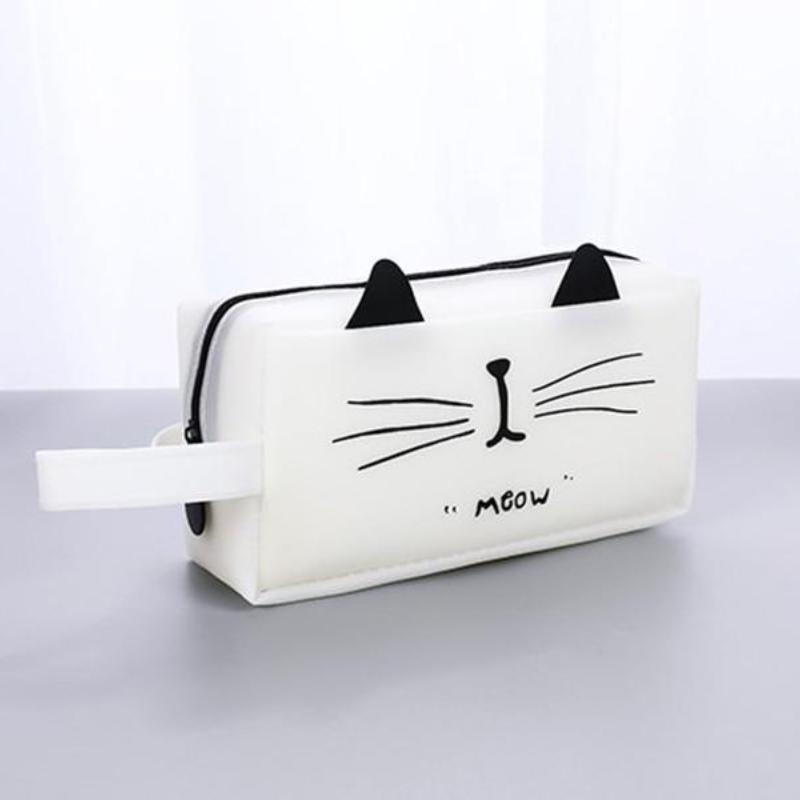 Мультяшный стиль, различные сумки-карандаши с рисунком кота, большая вместительная пенал для канцелярских принадлежностей, сумка для студентов, женщин и девочек