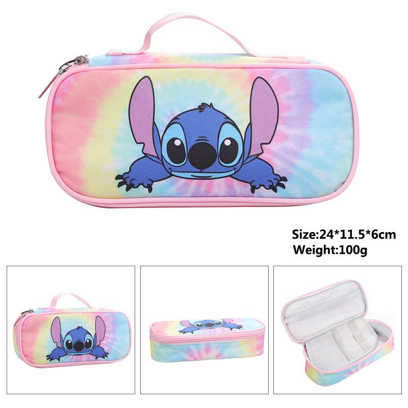 Stitch Stitch Pencil Case Pink Stationery Case Girl Pencil Case Elementary And Secondary School Bag