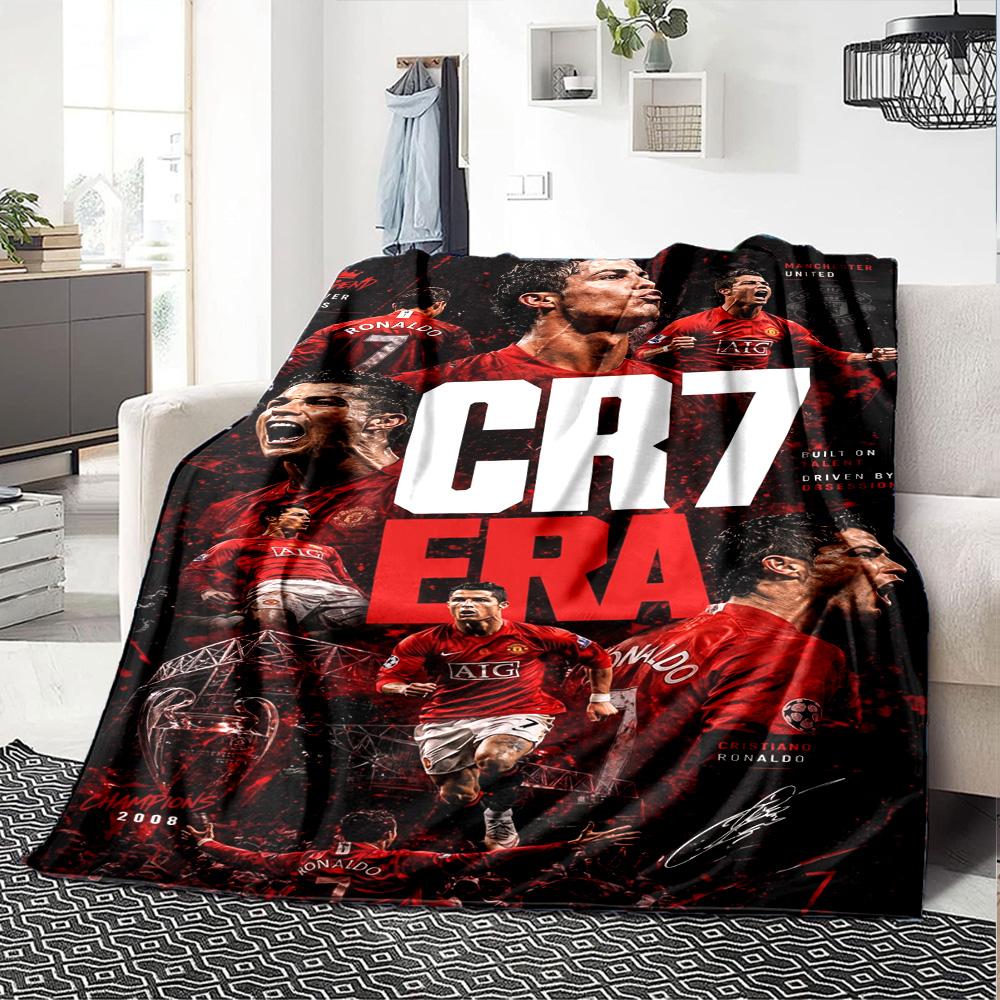 Rainy Night Soccer Star Blanket Soft & Cozy Perfect for Chair Livingroom Couch for All Seasons Modern Ideal Gift For Birthday Valentine'S Day
