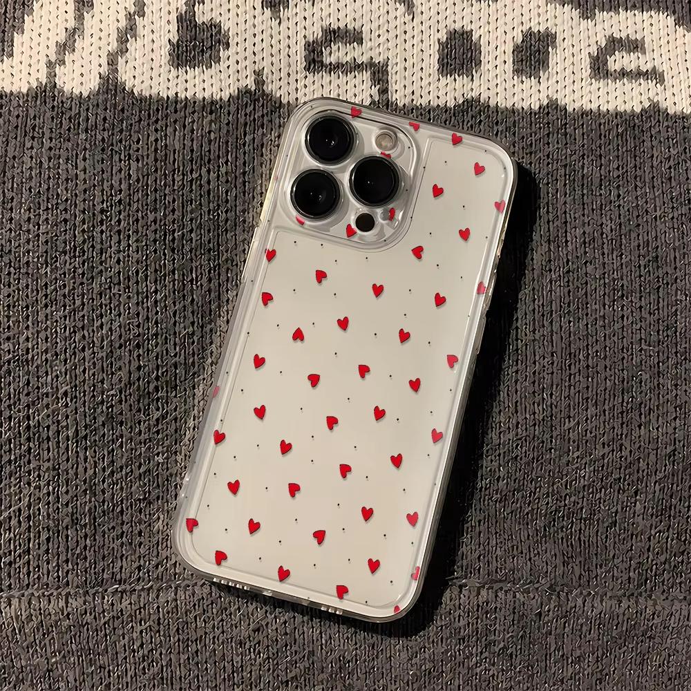 Светящийся чехол с принтом "Любовь" для iPhone 17 Pro Max 16 15 Pro 14 13 12 11 XR 17Air 16 Plus, прозрачный, силиконовый