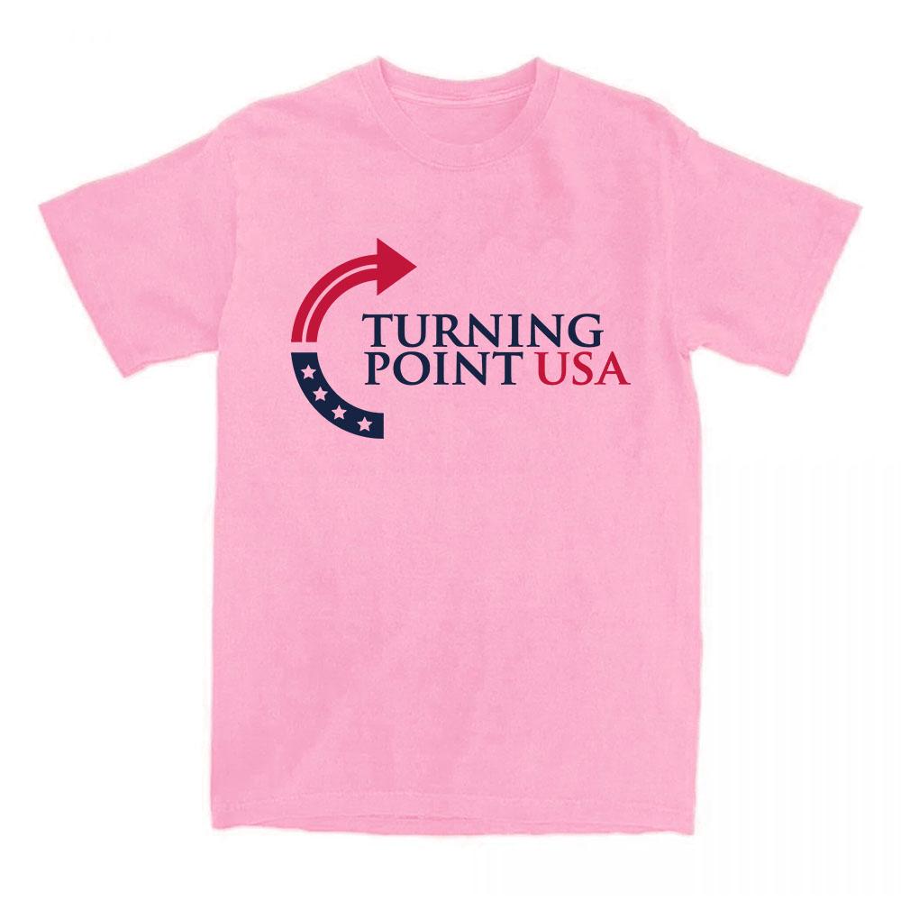 Turning Point Usa Футболка Американский Чарли Кирк Модная Футболка Хлопок Короткий Рукав Повседневная Унисекс Уличная Одежда Мужские/Женские Футболки Принт