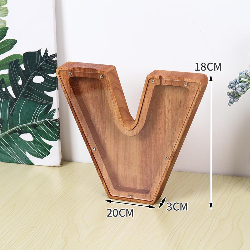 Деревянная и акриловая копилка для детей с алфавитом - прозрачный дизайн животных