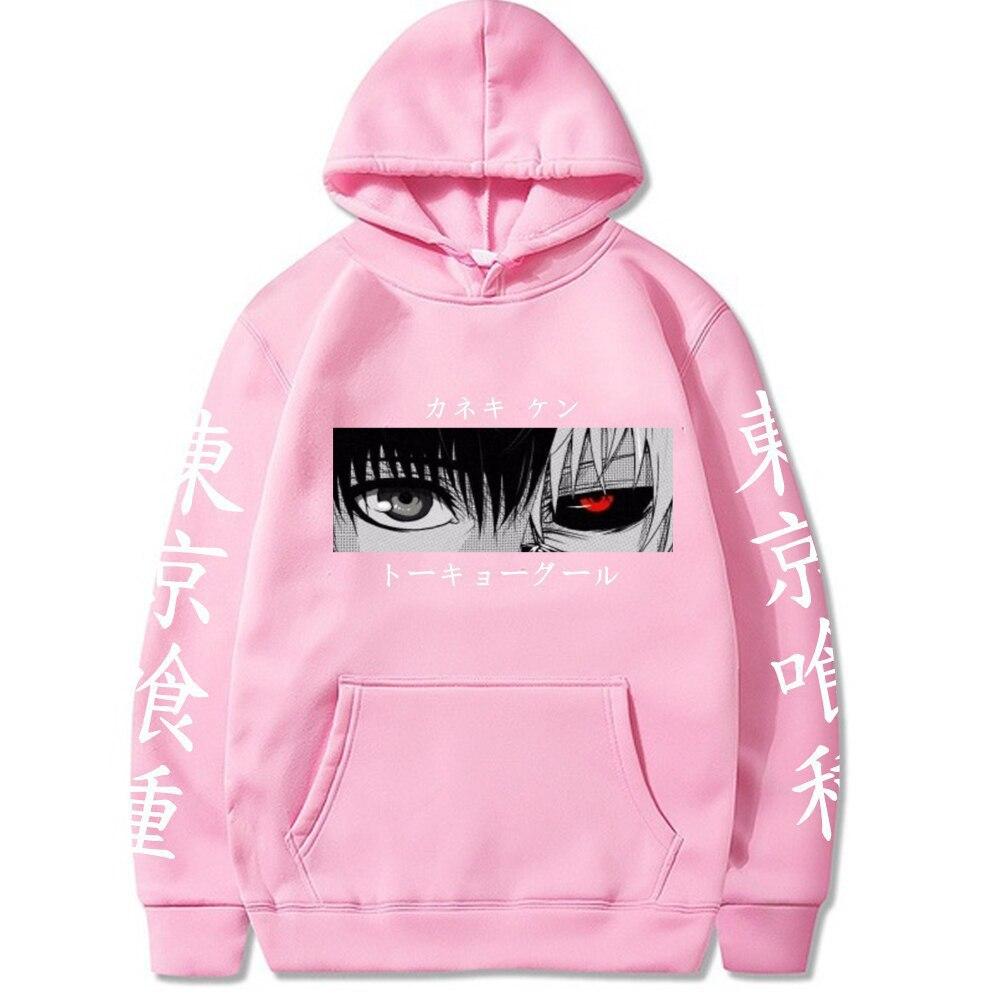 Ghost Graphic Cartoon Japanese Anime Print Pattern Hooded Sweater Male Hoodie Casual Hip-Hop Top
