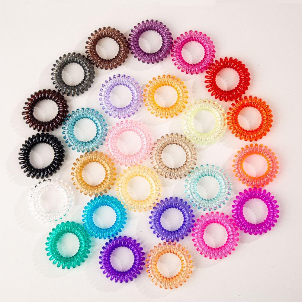 Korean Style Elastic Hair Bands: 40 Transparent Colors, Soft & Seamless Hair Accessories