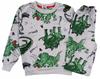 PAJAMA SET Long Sleeve DINOSAURS Gray 6/7 J20P