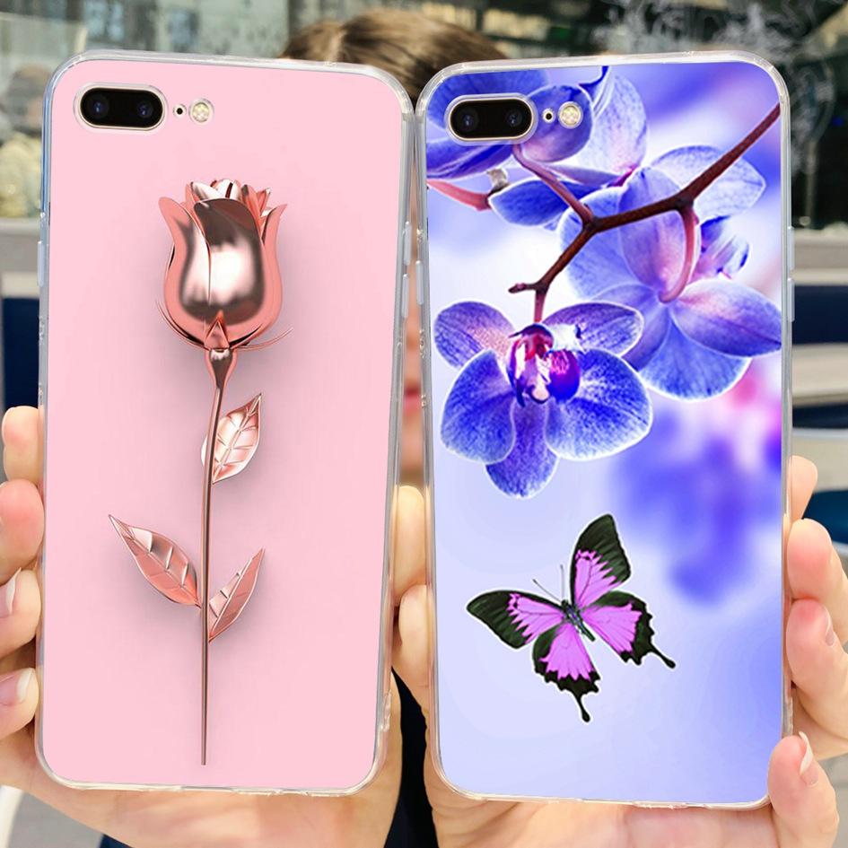Чехол для iPhone 7 8 Plus Роскошный Мраморный Астронавт Тонкий Мягкий Силикон Прозрачная ТПУ Задняя Крышка Для iPhone 7Plus A1784 8Plus A1897 Чехол