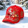 Exclusive for red Christmas hats, Santa hats, adults, children, digital printing casual design