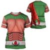 Футболки Kamen Rider W CycloneJoker Японское Токусацу Косплей 3D Печать Детские Футболки Летние Мужские/Женские Харадзюку Короткий Рукав Y2k Топ