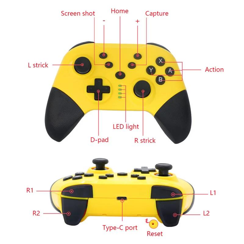Беспроводной BT Геймпад Контроллер для Switch Pro Lite PC PS3 Android Аксессуары для Видеоигрового Контроллера Ручка Джойстика