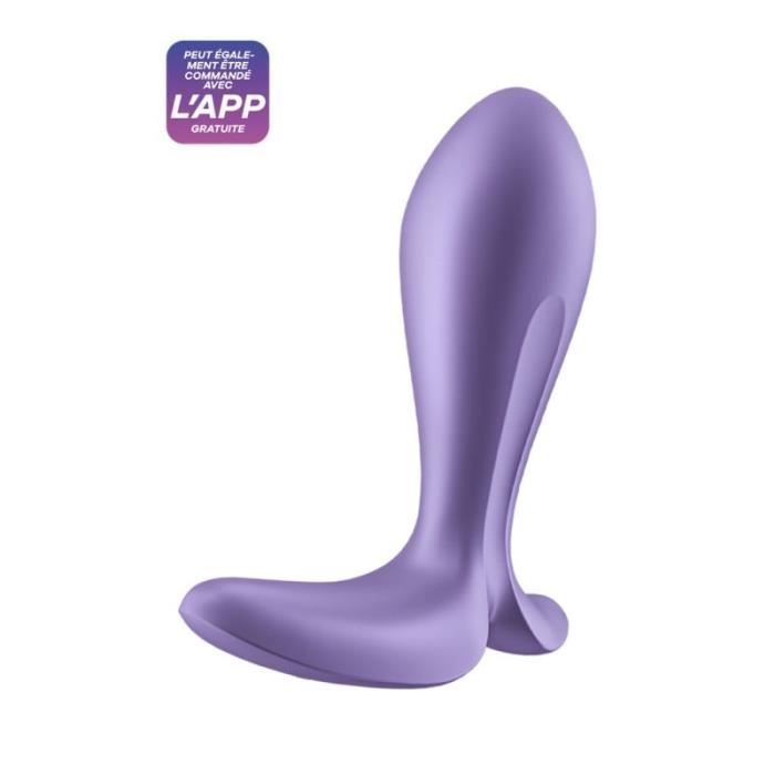 Plug anal vibrant connecté - Satisfyer - Intensity Plug - Violet - Matériau souple - Taille unique