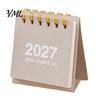 Compact Table Calendar for Home Mini Desk 2026-2027, Oct 2026 to Dec 2027 Standing Flip Small Portable Desktop Ornament Calendar, 14 Monthly