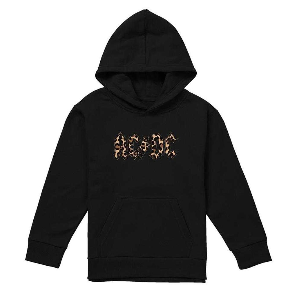 AC/DC Childrens/Kids Leopard Print Pull Over Hoodie