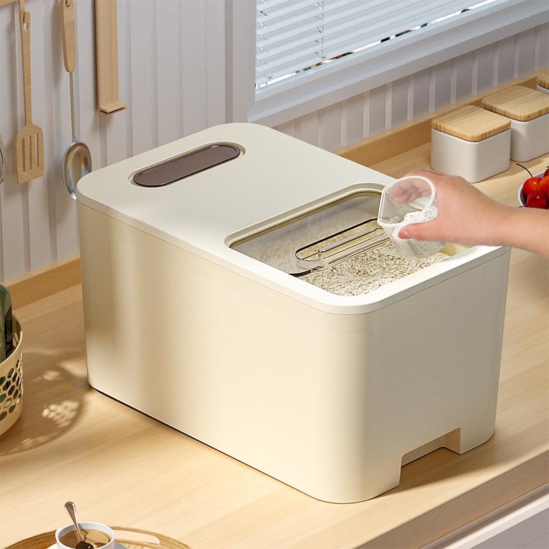 Rice bucket safety grade household insect-proof and moisture-proof sealed rice tank, rice storage box, rice box, flour noodle bucket storage tank