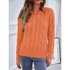 Women's Fashion Casual Fall Winter Solid Color Print Long Sleeve O-Neck Sweaters