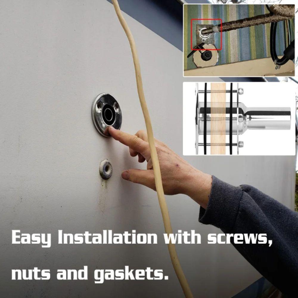 22mm Thru Hull Exhaust Fitting Steel 316 Hull Skin Fittings Marine Heater Exhaust  Marine Boat