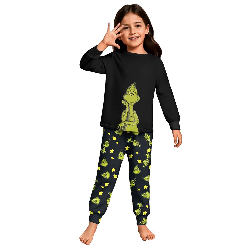 Children's Boys And Girls Thin Two-piece Long-sleeved Pants Two-piece