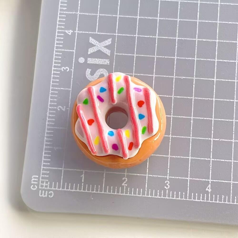 10/100 шт. Смоляные пончики Миниатюры Плоская спинка Декор для кукольного домика Аксессуары Шармы Для поделок Скрапбукинг