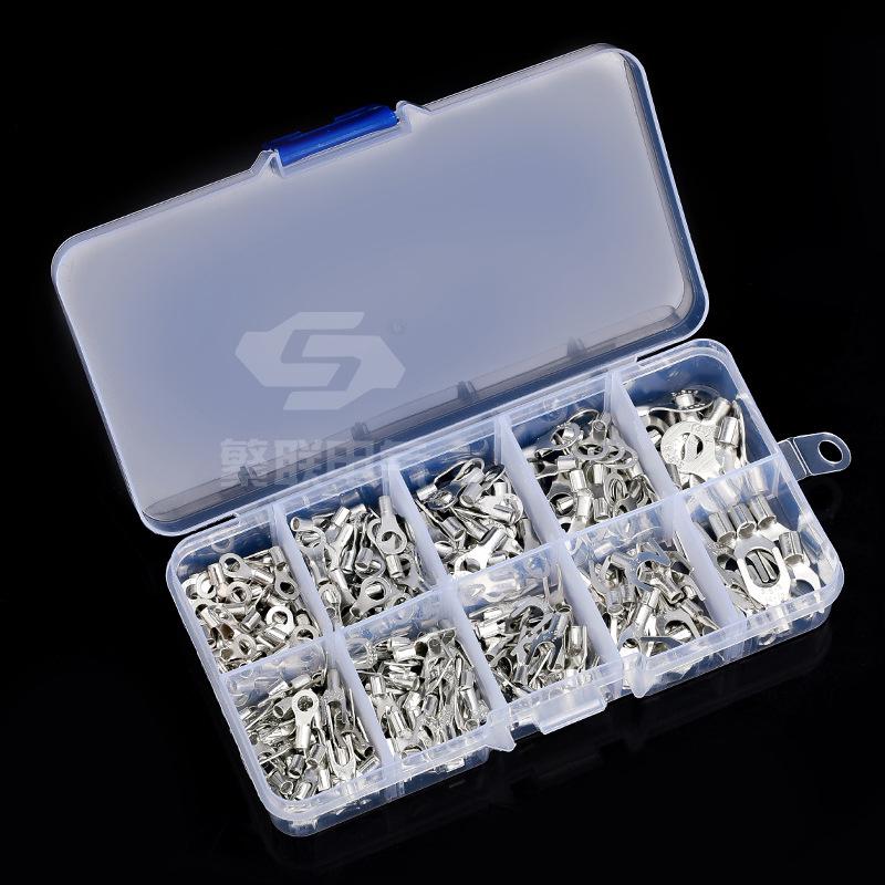 Клеммная колодка холодного прессования и набор вилочных наконечников с медными клеммами