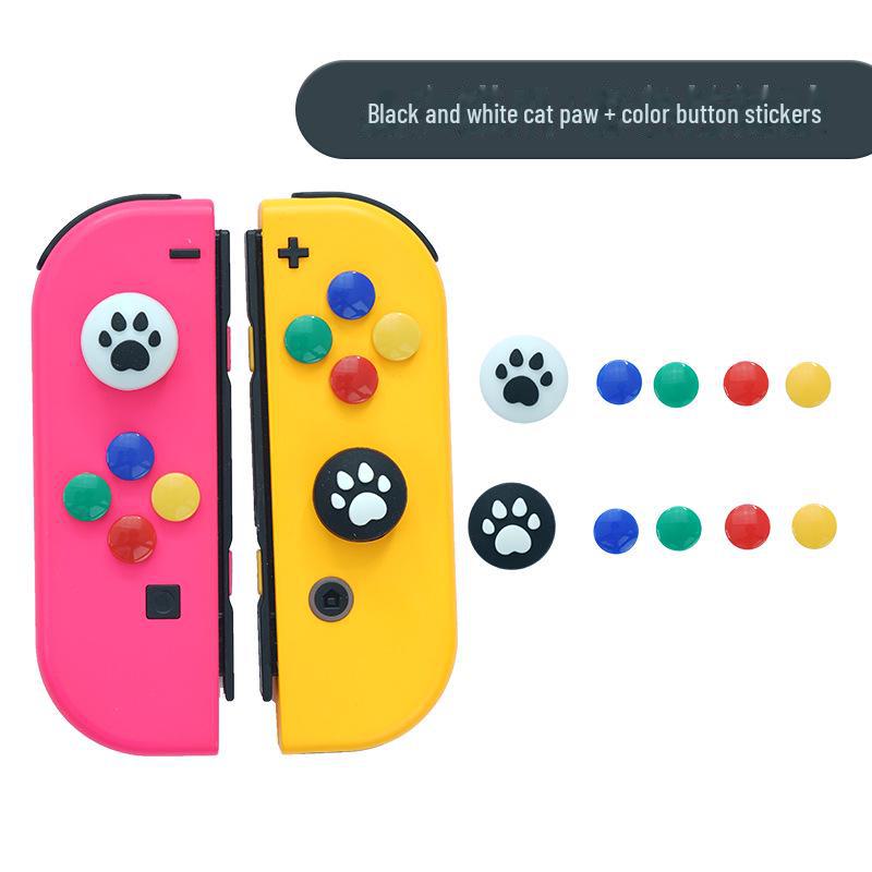 Наклейки Ajitomo в виде кошачьих лапок для стиков и кнопок Switch Joycon