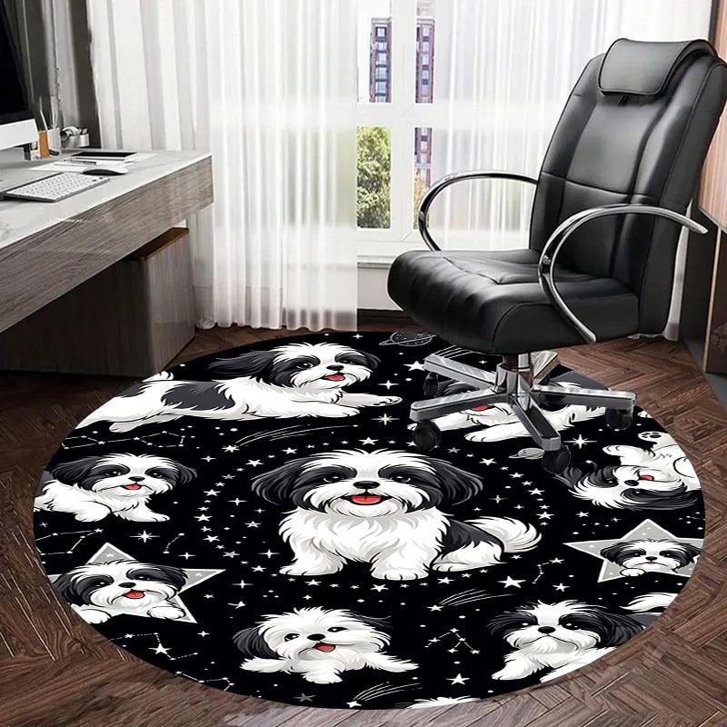 1PC Dog Space Non-Slip Floor Round carpet, Office, family, bedroom, Large Area Rug Indoor Rugs,  Durable Polyester-L0367