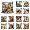 Cute Animal Home Decor Pillowcase Beach Funny Dog Cushion Cover Car Sofa Home Decor Pillowcase Polyester Throw Pillow