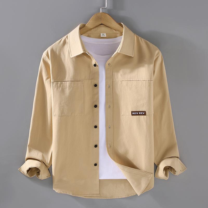 Men's Loose Cotton Retro Japanese Spring Cardigan Shirt Jacket
