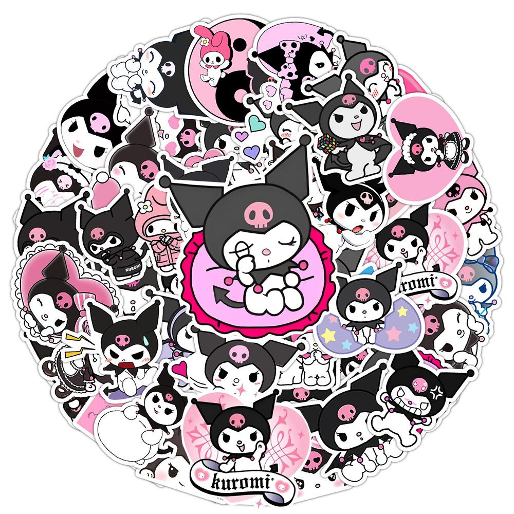 10/30/50 шт. Милые наклейки Sanrio Kuromi Мультяшные наклейки Милые граффити Скрапбукинг Чехол для телефона Планировщик Водонепроницаемые Эстетичные Наклейки Игрушки