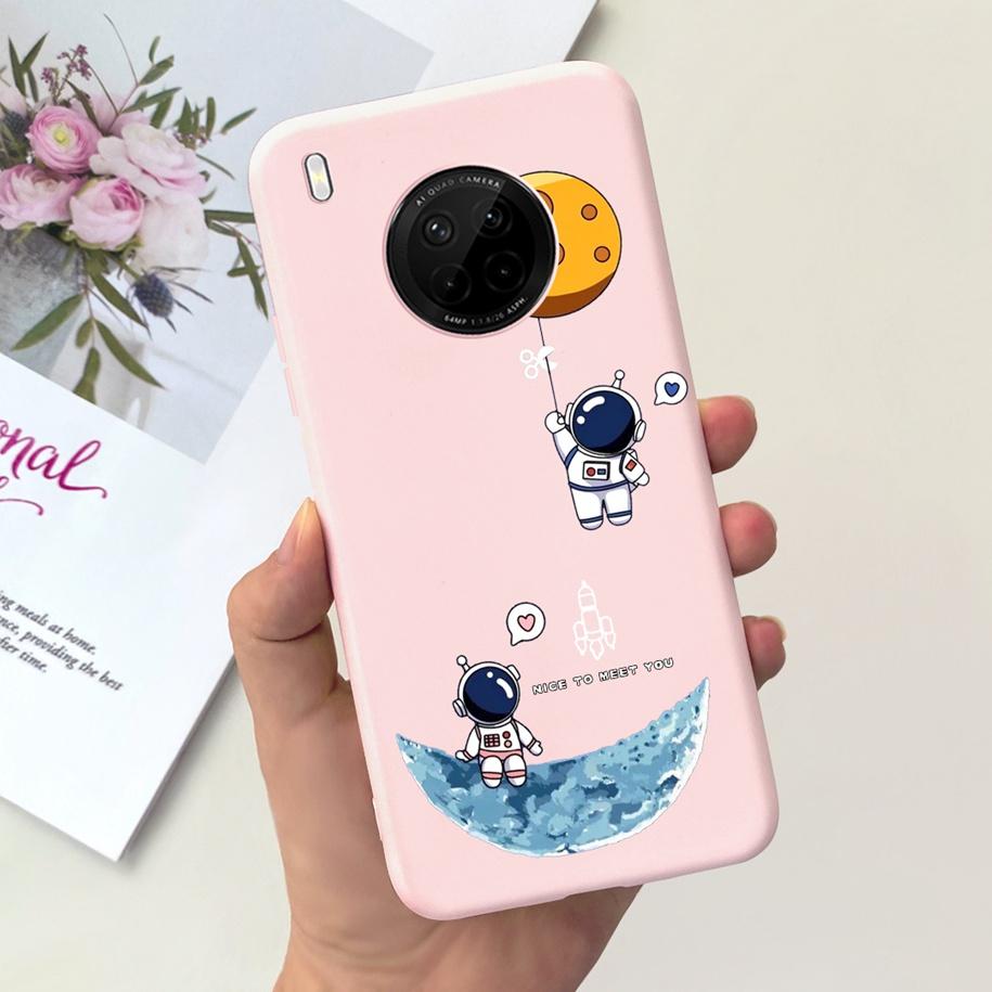 Для Huawei Y9a 2020 Силиконовый чехол FRL-22 FRL-23 Милый Астронавт Сердце Любви Тонкий Мягкий ТПУ Чехол для Телефона на Huawei Nova Y9a Y 9A Чехол