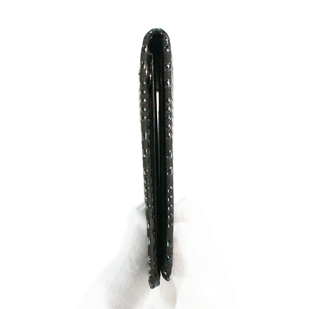 Чехол Inden Pass с Pass G Thin Deerskin Black x Black Lacquer Small Checkered Pattern [Indenya] 2527-01-167