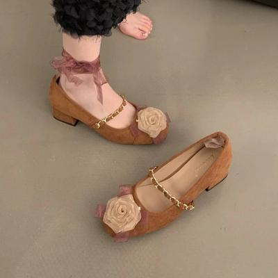 Женские элегантные туфли Marie Janes с цветочным принтом, летние босоножки, дизайнерские весенние туфли в стиле Лолита 2024, новые брендовые туфли-лодочки Zapatillas