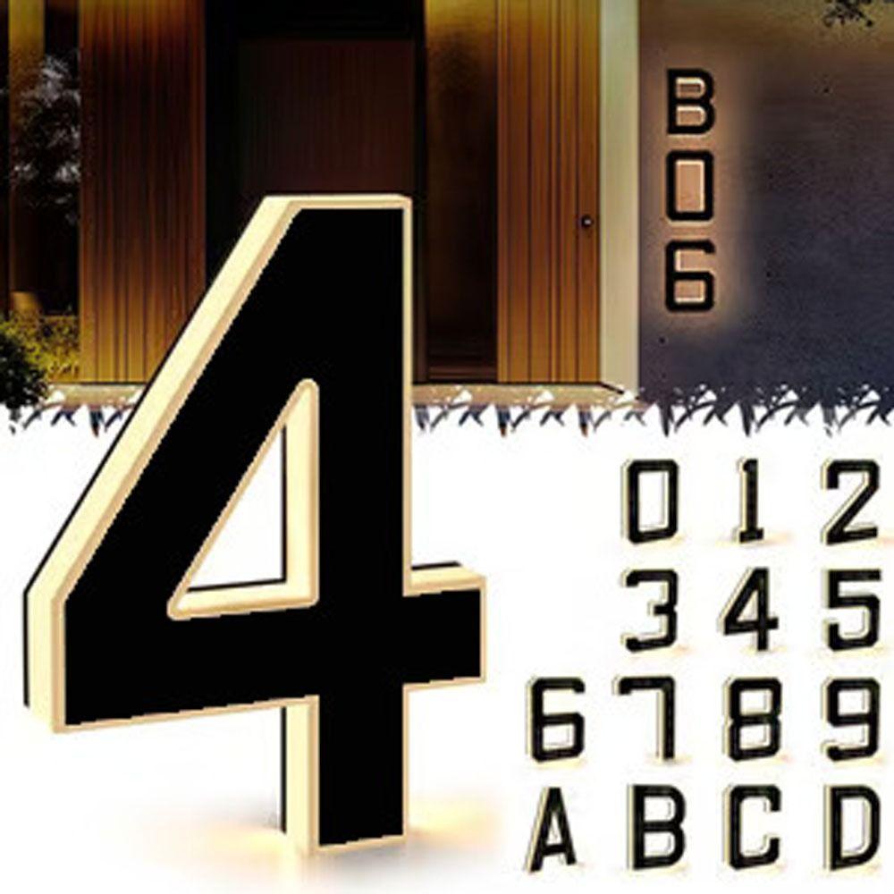 Waterproof LED House Number Light 12V Power Supply Number Illuminated House Number Sign Letter Pattern Personalized