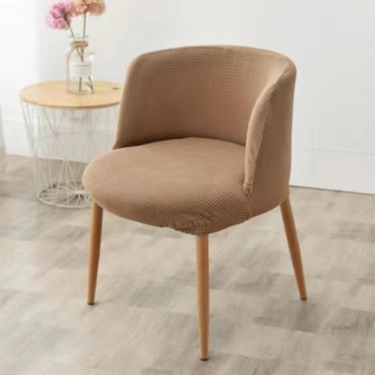 Флисовый чехол на стул, эластичный съемный, моющийся, с круглым дном, изогнутое заднее сиденье, подходит для отеля, домашнего номера, офиса, обеденного стула, чехол