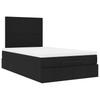 Ottoman Bed with Mattress Dark Grey 80x200 cm Fabric