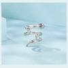 BAMOER 925 Sterling Silver Coiled Snake Ear Cuffs Unique Personalized Fashion Earring For Women Fine Jewelry
