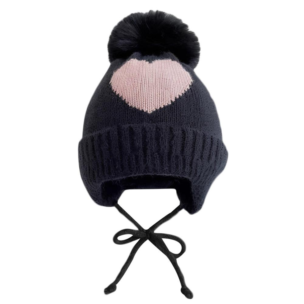 0-3Year Soft Baby Knitted Hat Solid Color Beanie Hats Windproof Winter Hat Boys Girls