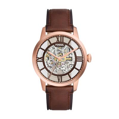 Мужские механические часы Fossil Townsman коричневые ME3259