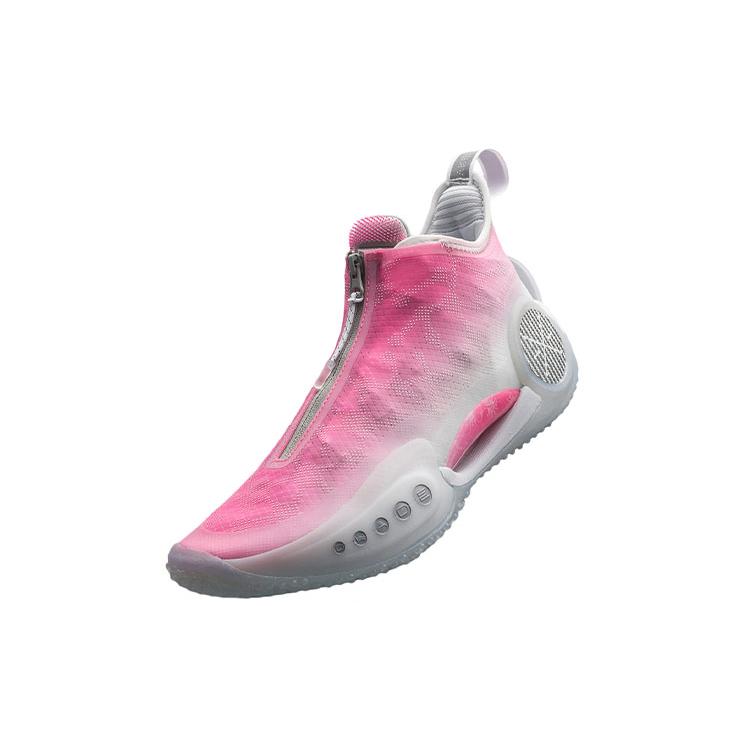 Баскетбольные кроссовки Li Ning WOW 9 Мужские Низкие Неоновый Свет Розовый/Стандартный Белый ABAR119-6