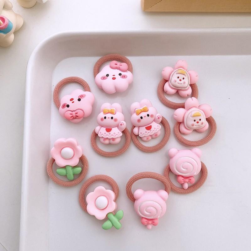 1.5cm Pet Hair Ties Cats Dogs Small Breeds Resin Cartoon Bands Gentle On Fur No Damage