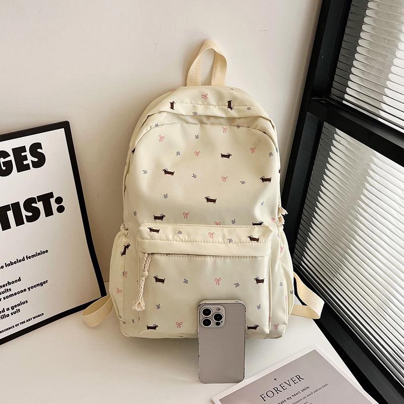 Цветочный рюкзак для щенка - Милый, вместительный школьный рюкзак для учеников средней и старшей школы