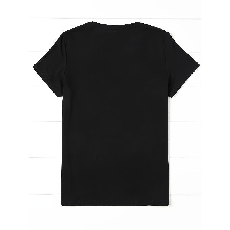 Европейский размер Женская одежда Большие размеры Градиентный принт с буквами Футболка Круглый вырез Короткий рукав Ткань средней эластичности Всесезонная Машинная стирка Повседневная одежда Топ