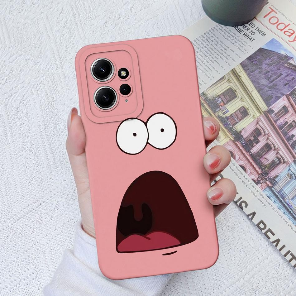 Чехлы Для Xiaomi Redmi Note 12 12S 4G 5G Милый Узорчатый Жидкий Силикон Ударопрочный Задняя Крышка Для Redmi Note 12 S Чехол Бампер