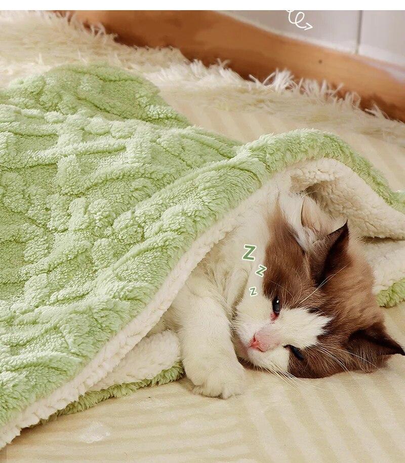 Утолщенное одеяло для домашних животных, зимний теплый спальный коврик для домашних животных для собак, кошек, пушистый мягкий диван для кошек, подушка для дивана, коврик для щенка и котенка, товары для домашних животных