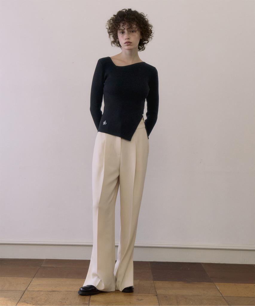 JUCYJUDY Contrast Waist Wide Pants Jzpt124A