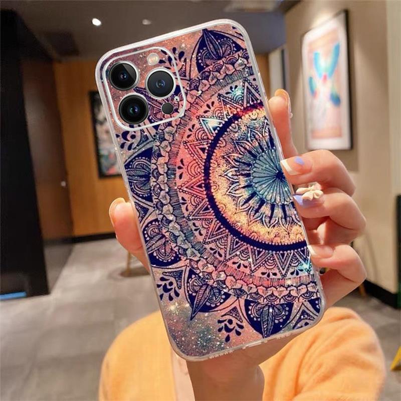 Phone Case For Iphone 14 13 12 11 Pro Max Xs Max Xr X 12mini 14 Plus Se Mandala Flower Totem Case Funda Capa Cell